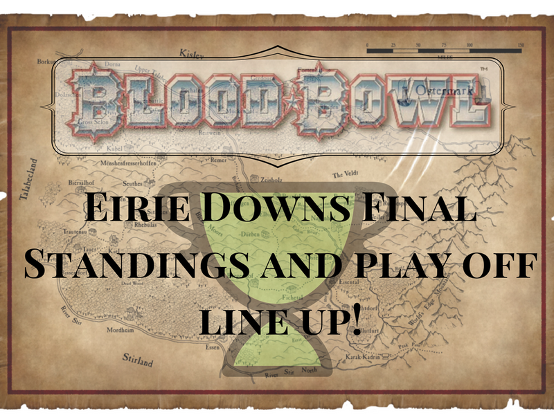 Eirie Downs Final Standings and Play Off Spots!