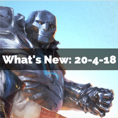 What's New:  21-4-18 and beyond!
