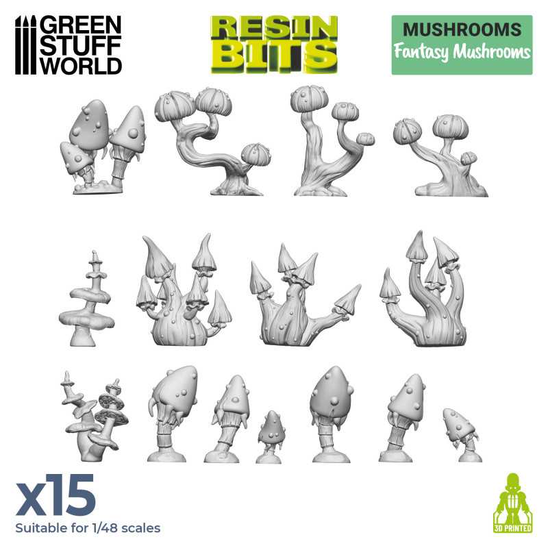 Resin Bits: Fantasy Mushrooms