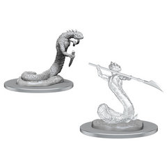 Serpentfolk & Serpentfolk Ghost: Critical Role Unpainted Miniatures (W4)