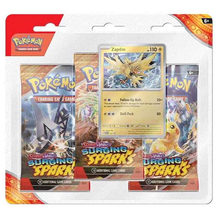 Pokemon TCG: Scarlet & Violet Surging Sparks - 3-Pack Blister