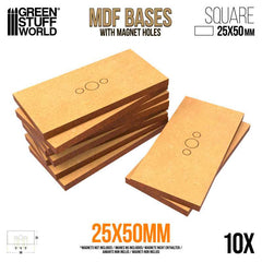 Mdf Bases - Rectangle 25x50mm