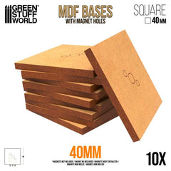 Mdf Bases - Square 40 Mm