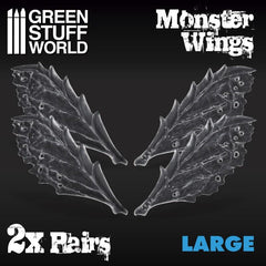 Resin Bits: 2x Resin Monster Wings - Large