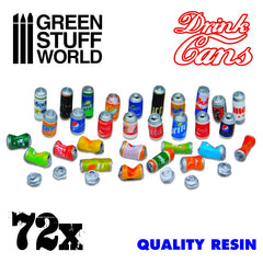 Resin Bits: Drinks Cans (72x Resin Cans)