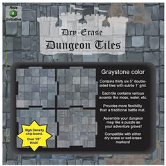 Dry-Erase Dungeon Tiles Graystone (5x5
