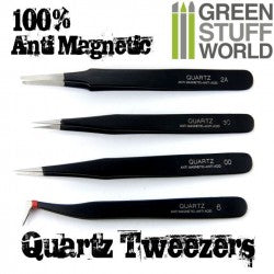 100% Anti-magnetic QUARTZ Tweezers SET