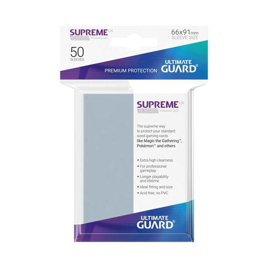 Supreme UX Sleeves Standard Size Transparent 50-pack