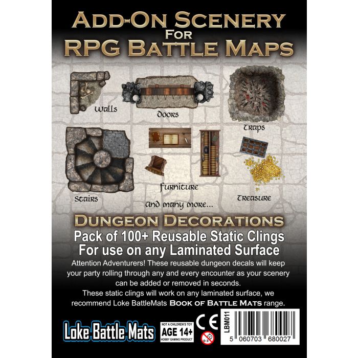 Scenery Add-Ons for RPG Battle Mats (Pack of 5 A4 sheets)