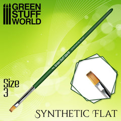Green Series FLAT Synthetic Brush - Size 3