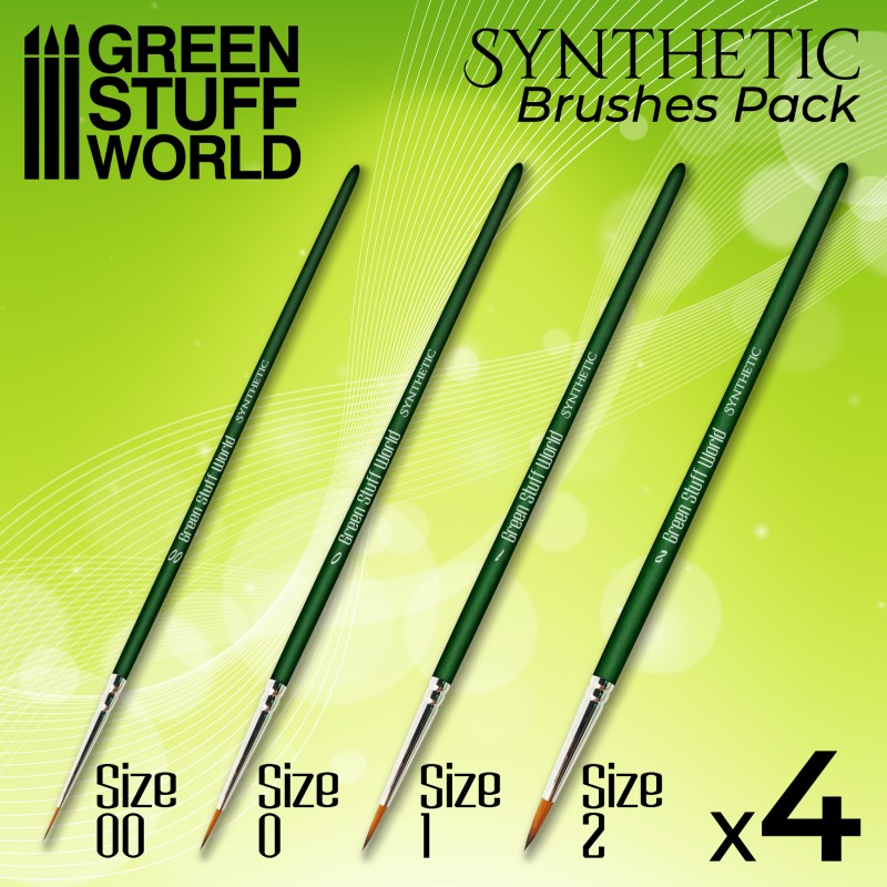 Green Series Synthetic Brush - Set of 4