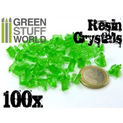 Resin Bits: Green Resin Crystals - Small