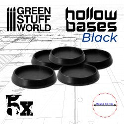 Hollow Plastic Bases - BLACK 50mm