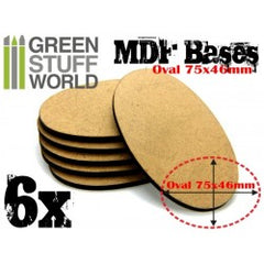MDF Bases - AOS Oval 75x46mm