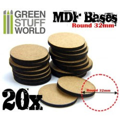 Mdf Bases - Round 32 Mm