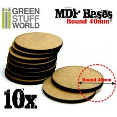 MDF Bases - Round 40 mm
