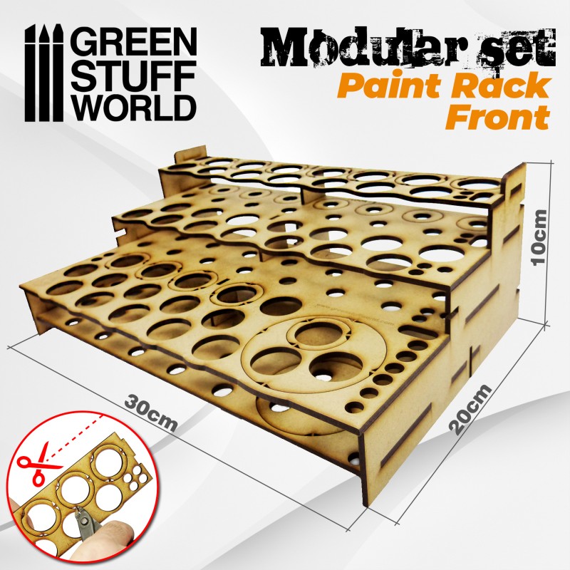 Mdf Paint Racks Paint Rack MDF: Modular Paint Rack - Front | JustPlayGames
