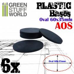 BlackPlastic Bases - Oval Pill 60x35mm AOS