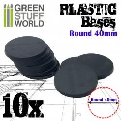 Black Plastic Bases - Round 32mm Black