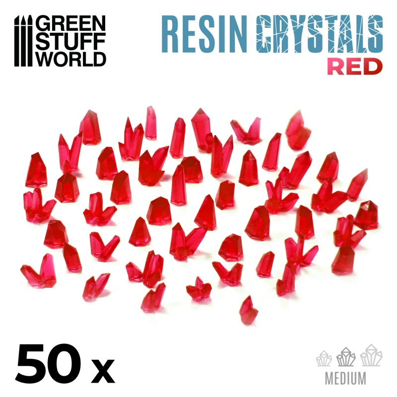 Resin Bits: Red Resin Crystals - Medium